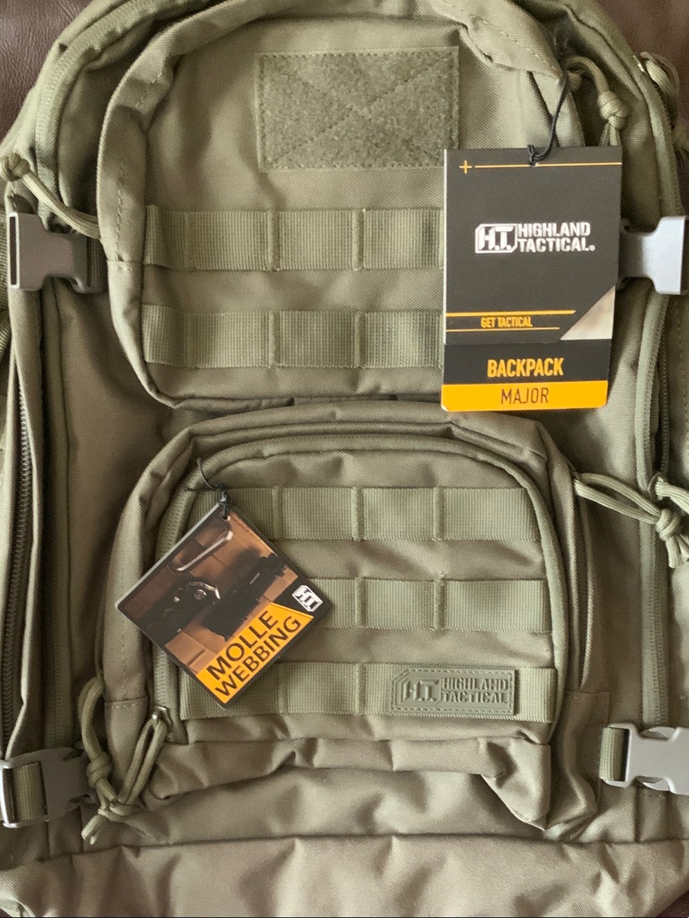 Highland Tactical Major 33L Heavy Duty Backpack Olive NWT